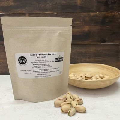 Pistachos enteros con cáscara x 50gr