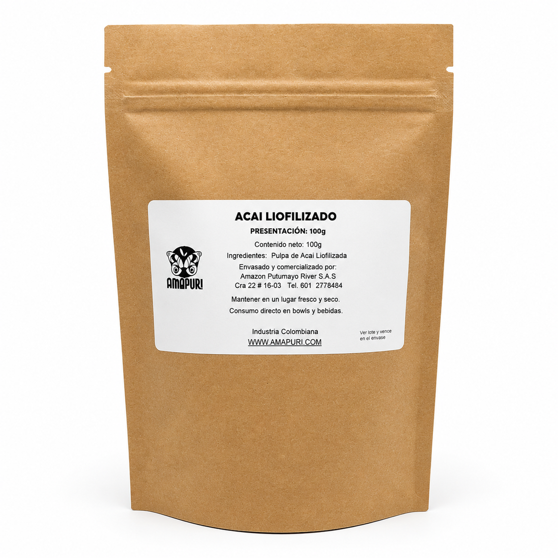 Acai Berry Liofilizado Bolsa 100gr