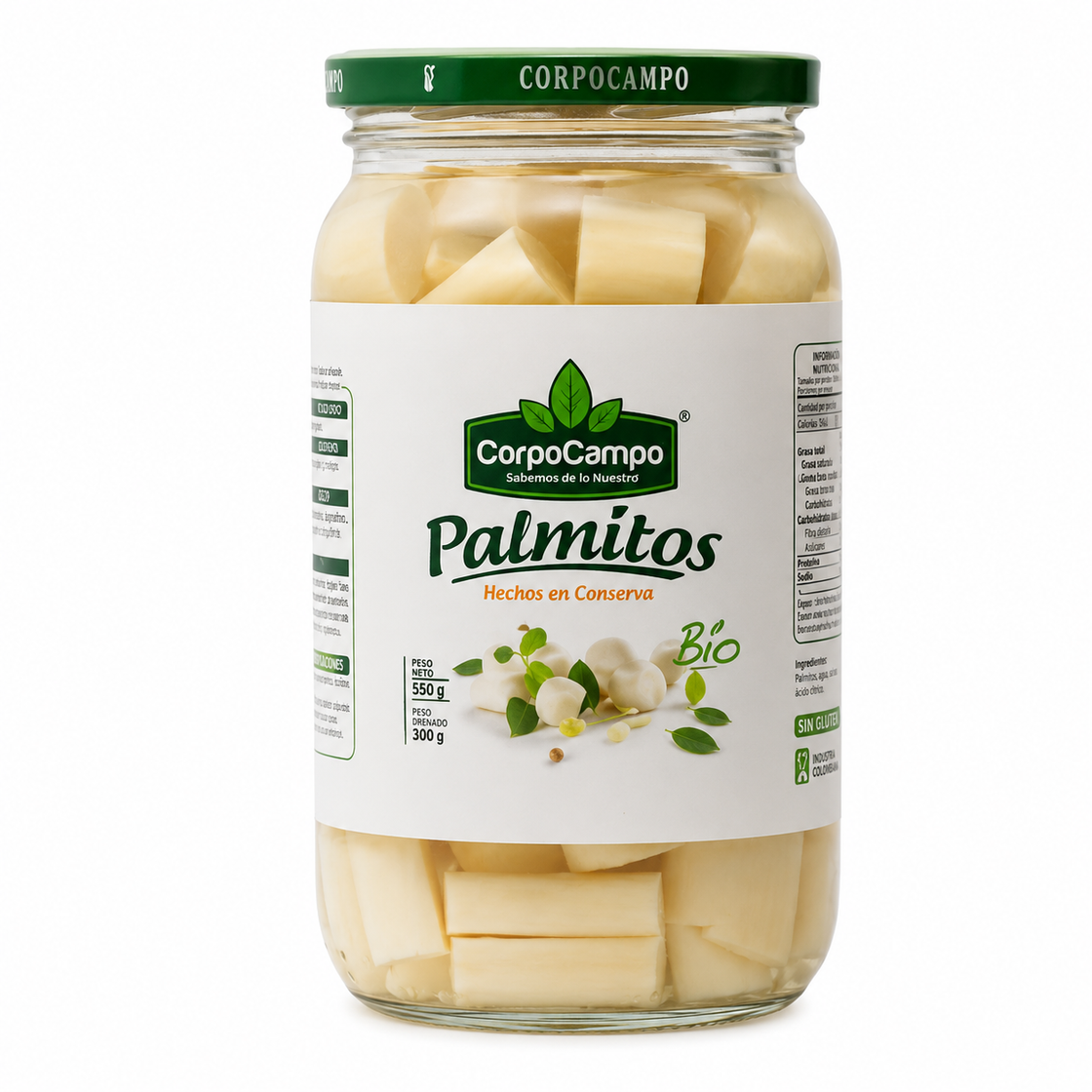Corazones de Palmito Trozos 450gr