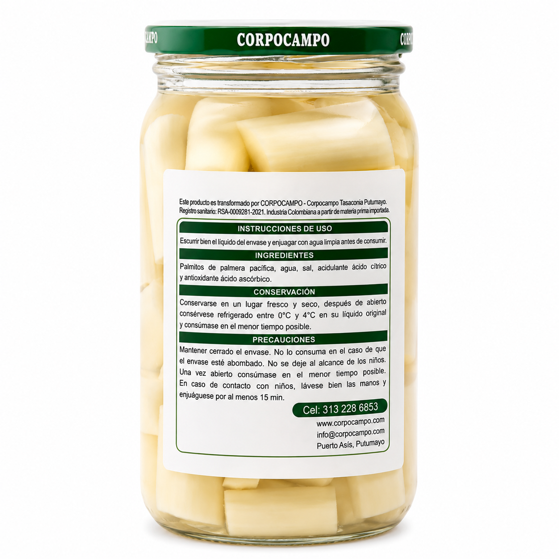 Corazones de Palmito Trozos 450gr