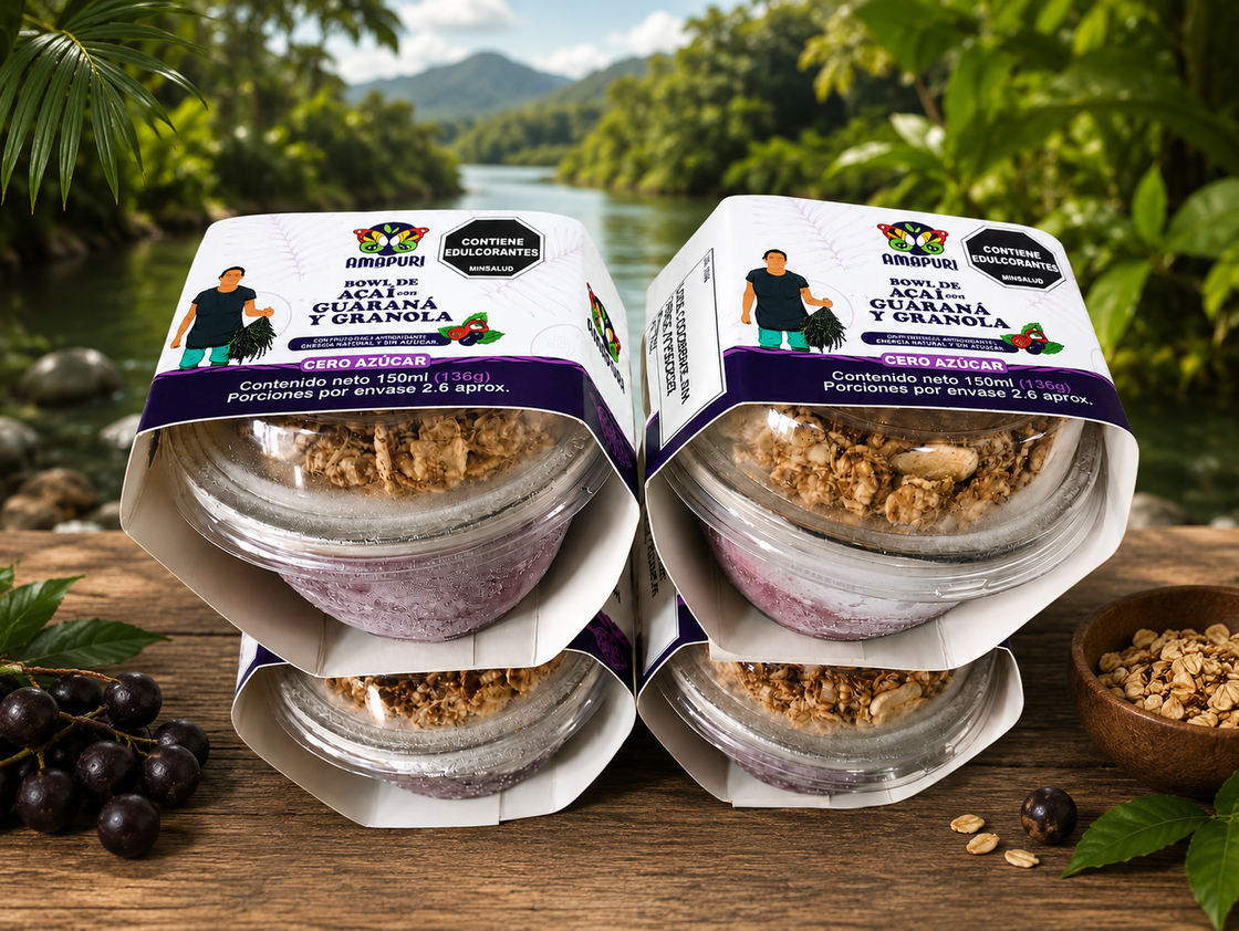 Sorbet de Acai con Granola Cero Azúcar (Pack x 4)