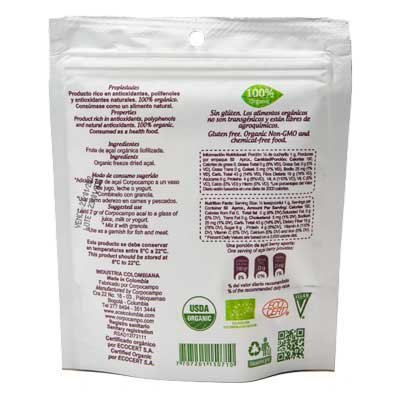 Acai Berry Liofilizado Bolsa X50gr