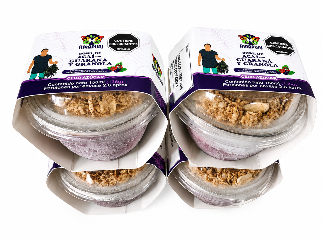 Sorbet de Acai con Granola Cero Azúcar (Pack x 4)