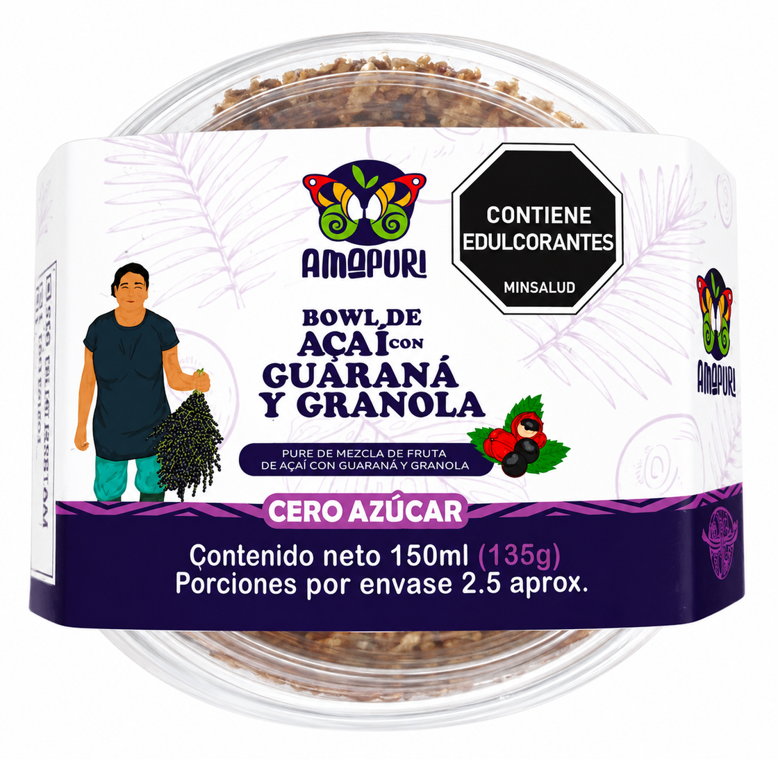 Sorbet de Acai con Granola Cero Azúcar (Pack x 4)